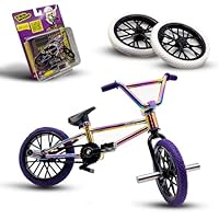 Finger Bike BMX, BMX-Fingerfahrrad aus Metalllegierung für schwindelerregende Tricks, Mini Fahrrad Spielzeug mit original Zubehör, Fördert Handmotorik (Multicolor)