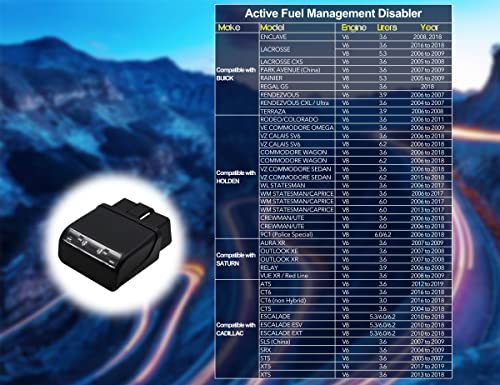 RA003 Active Fuel Management Disabler Device, AFM/DFM Disabler Device Compatible with most GM V6 and V8 Vehicles