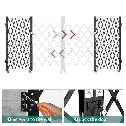 YITAHOME Double Folding Security Gate, 61" Hx130 W Door Safety Gates by YITAHOME - Used condition - Image 5