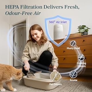 LEVOIT Air Purifier for Bedroom Home, Quiet HEPA Filter Cleaner with Fragrance Sponge & 3 Speed for Better Sleep, Air Frenshener, Allergies, Dust, Pet Dander, Odour, Smoke, Office, Desktop, Core Mini