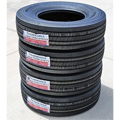 Set of 4 (FOUR) Transeagle ST Radial All Steel Heavy Duty Premium Trailer Radial Tires-ST235/80R16 235/80/16 235/80-16 129/125M Load Range G LRG 14-Ply BSW Black Side Wall Cover