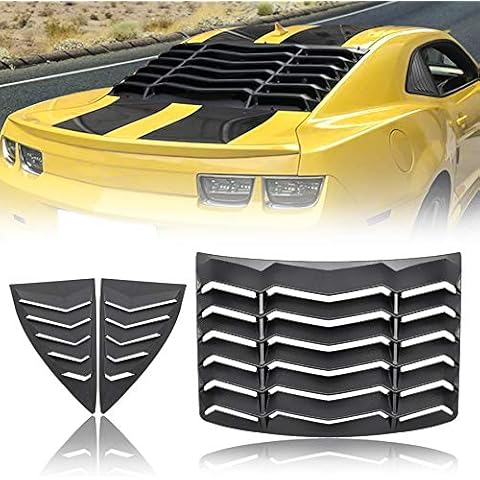 CUMART Rear+Side Window Louvers for Chevy Camaro Cover