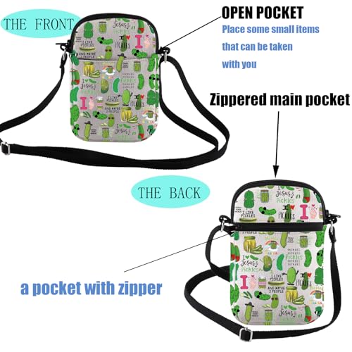 FEELMEM Pickles Gift Vegetarian Gift Pickle Lovers Crossbody Purse Bag Pickled Food Enthusiasts Gift Pickle Canning Gift2