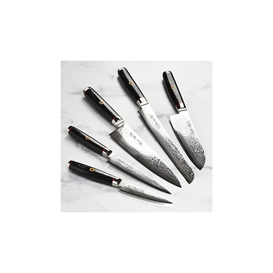 Enso-SG2-7-Piece-Acacia-Slim-Knife-Block-Set-Made-in-Japan-101-Layer-Stainless-Damascus Enso SG2 7 Piece Acacia Slim Knife Block Set - Made in Japan - 101 Layer Stainless Damascus