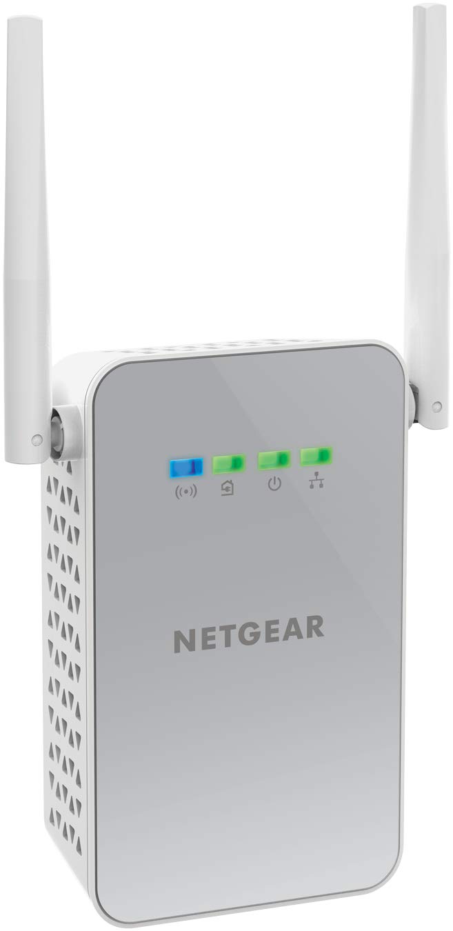 Netgear PLW1000-100PES Adattatori Powerline AV1000, Wireless AC Dual Band, 2 Porte Gigabit Totali, 2 Pezzi, Bianco & Switch Ethernet 5 Porte Gigabit Unmanaged GS305, Hub Di Rete Domestica, ‎Nero