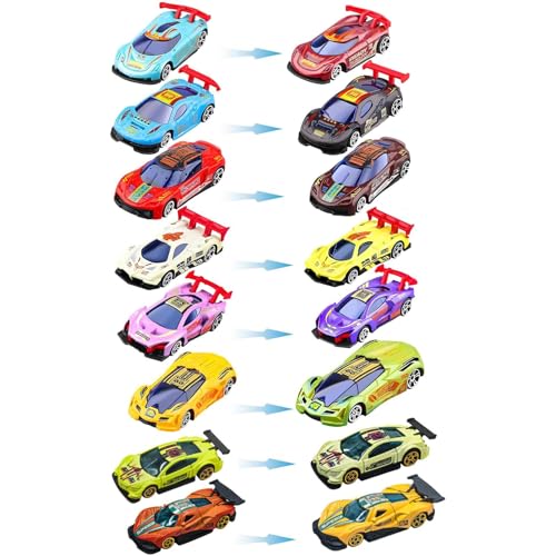 DNTHYRIN 8Pcs Colour Changing Cars Street Machines Colour Change Cars Mini Cars Racing Car Water Activated Changing Colour for Decoration Office Desk Car Interior Decoration Birthday Gifts