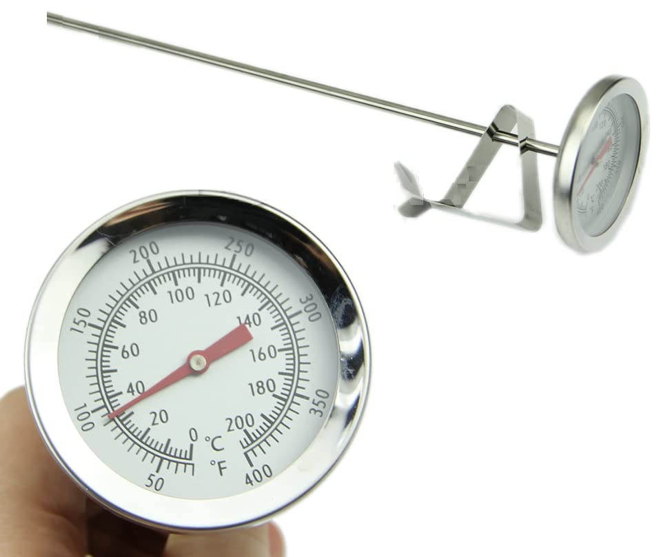 Meca.jp プロ用 ステンレス メカ式 温度計シリーズ オーブン BBQ 揚げ物 長いセンサー部 20cm