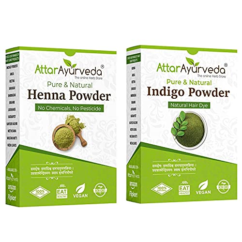 DKM Attar Ayurveda Tinte Natural para Cabello Negro 400g miniatura 1
