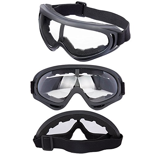 Ljdj LJDJ-023OSYC Motorcycle Goggles - Glasses Set Of 2 Yellow Clear Lenses Dirt Bike Atv Motocross Anti-Uv Adjustable Riding Off Road Racing Protective Combat Tactical Military Goggles thumb #1