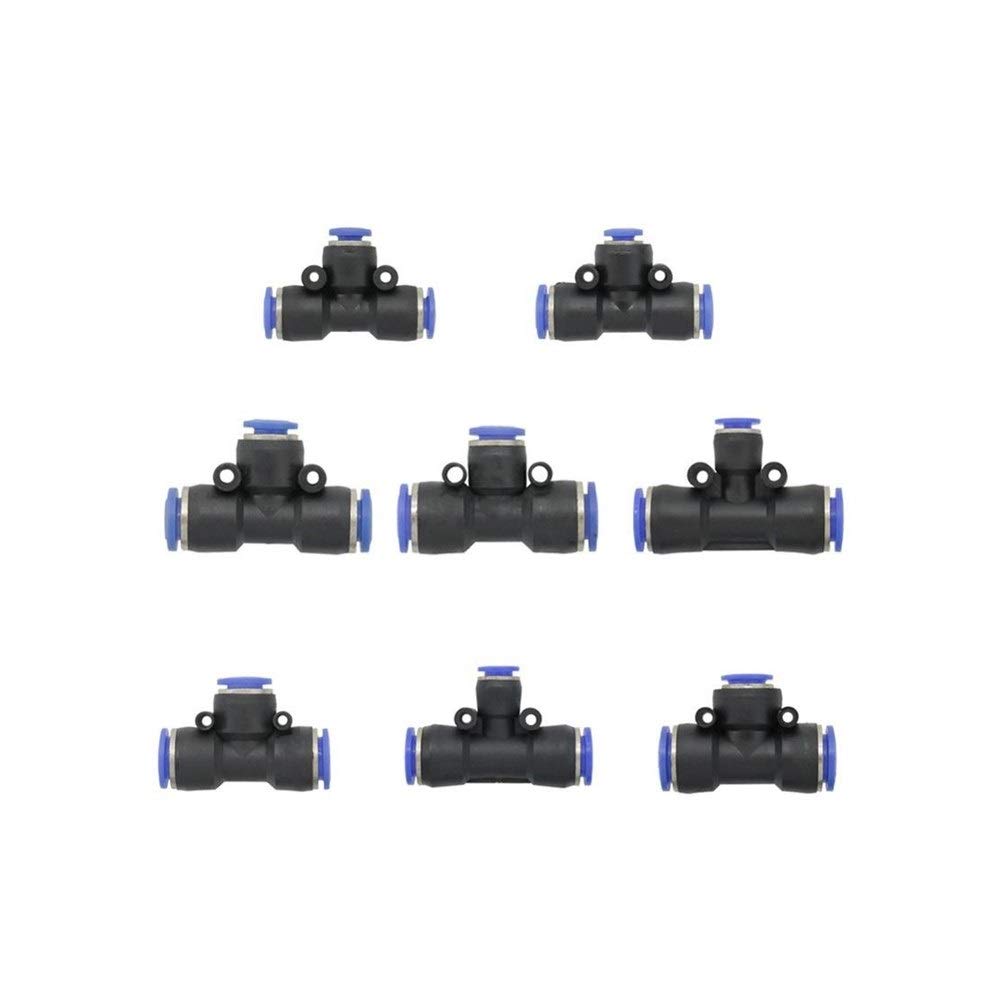 Accesorios para tuberías de riego, Accesorios de riego por Goteo 40 Piezas en Forma T 3 vías 4-16 mm Conector nebulización jardín latón a presión
