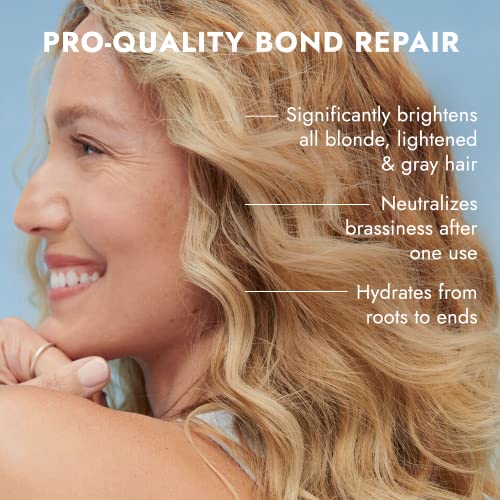Bondbar Purple Brightening Shampoo For Blonde, Lightened & Gray Hair, Neutralizes Brassiness, Repairs, Protects, Hydrates, Vegan, Cruelty-Free, 8 Fl. Oz #TOP1
