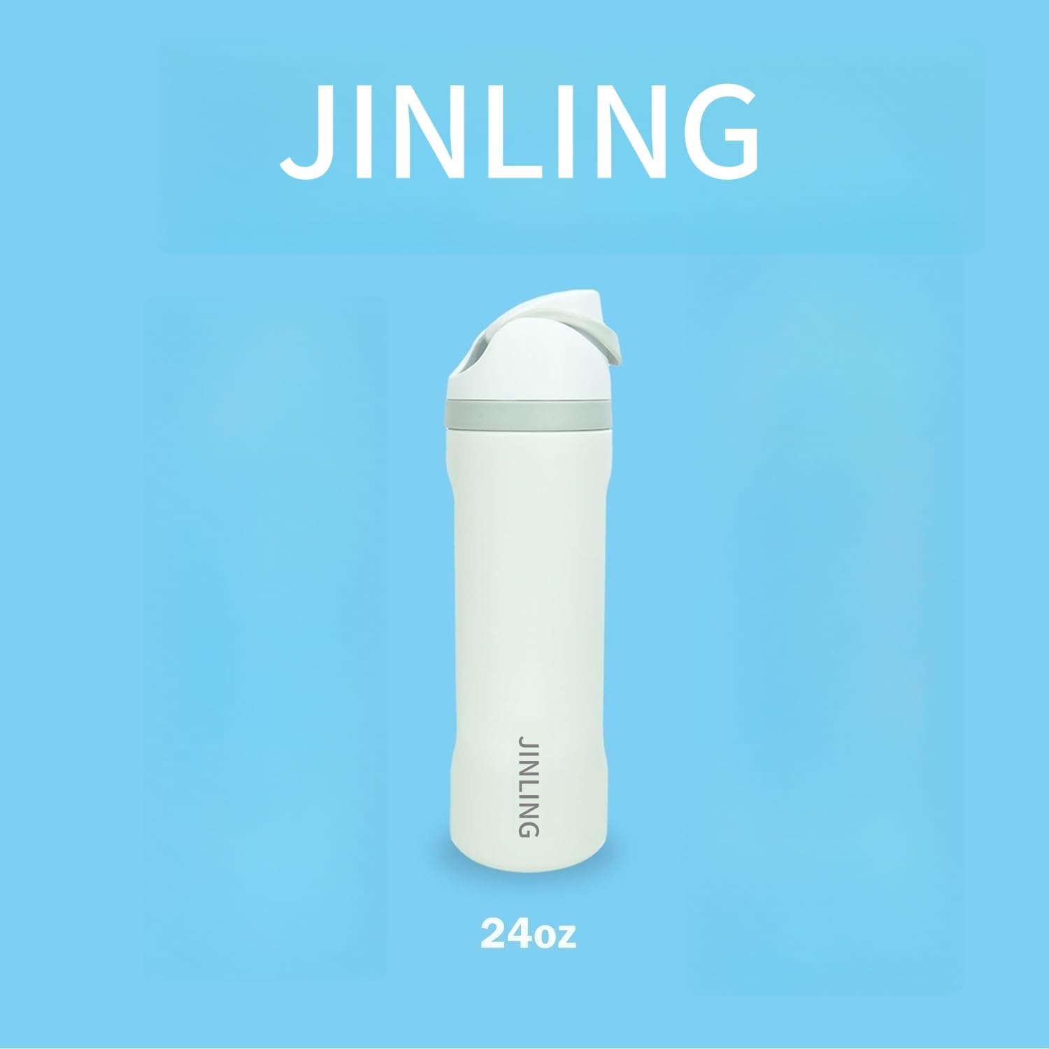 24oz Insulated Stainless Steel Water Bottle with Straw for Sports and Travel, BPA-Free Sports Water Bottle (Light Pink) - Image 9