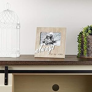 ReLIVE Decorative Expressions 4 x 6 Inch Laser Cut Wooden Picture Frame Always by My Side