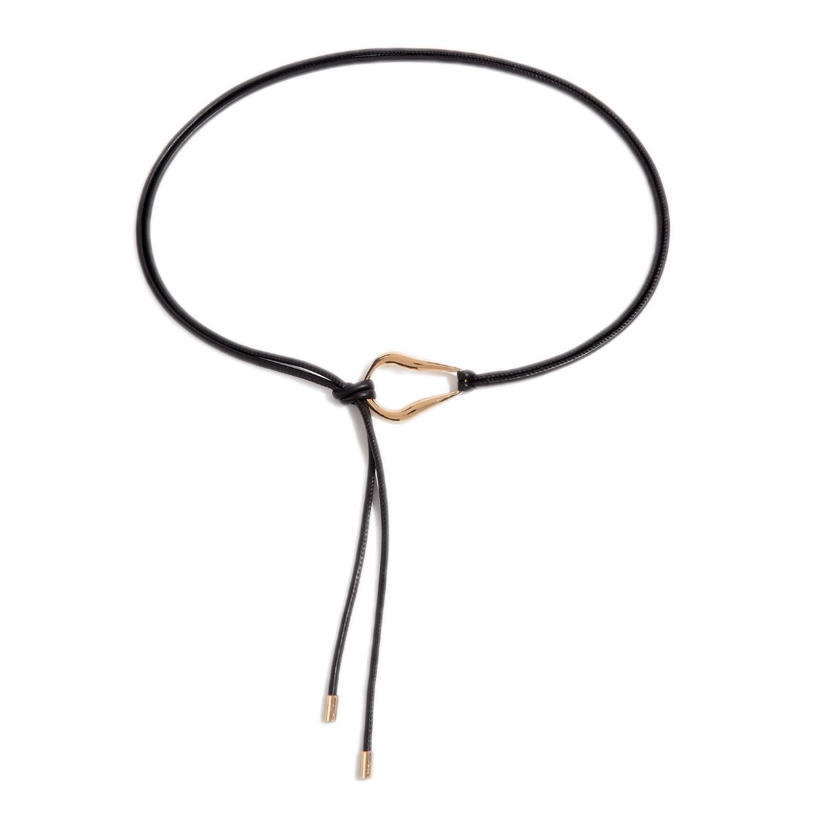 Yazhuq Waist Belt Simple Golden Buckle with Tie Vintage Buckle Girl Waist Chain PU Oversized Buckle