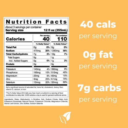 Cf Nutrition Cf(Rehydrate) Electrolyte Drink Solution, Rehydration Relief For Kids & Adults, Sport Recovery Drink, Vegan, Gluten-Free, Orange, 33.8 Fl Oz (Pack Of 4) #TOP4