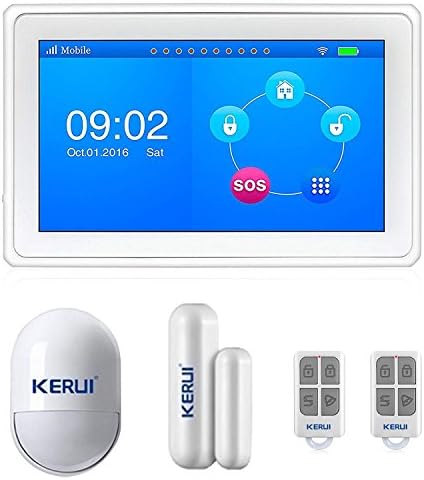 Kerui K7 full touch screen wireless intelligent 2.4G WIFI GSM home security alarm system