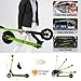 Electric Scooter,8 Inch Solid Wheels,Up to 15.5MPH&12 Miles,250W Motor Drive,Disc Brake&Physical Brake UL2272 Safety Certified,Lightweight Electric Scooter for Boys and Girls over 14 years old (Green)