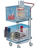 neoLab Laborwagen mit 2 Großen Körben, Legierter Stahl