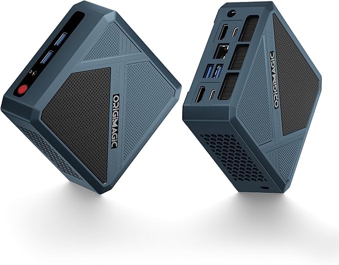 origimagic N1 Mini PC,con Ryzen 7 5825U Processore(8C/16T,fino a 4.5GHz),32GB RAM DDR4,1TB NVMe SSD,Mini PC Gaming Doppio HDMI/WiFi6/BT 5.2/2.5G LAN/WOL/Auto Power On