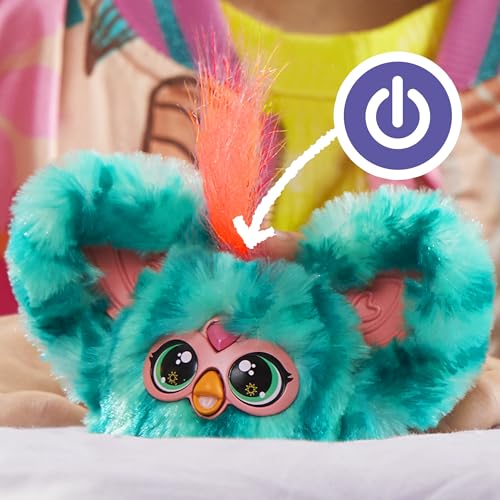 Furby Furblets Mello-Nee Mini-Freund, über 45 Geräusche, Chillmusik & Sätze in Furbisch, elektronisches Spielzeug für Kinder, rot-grün