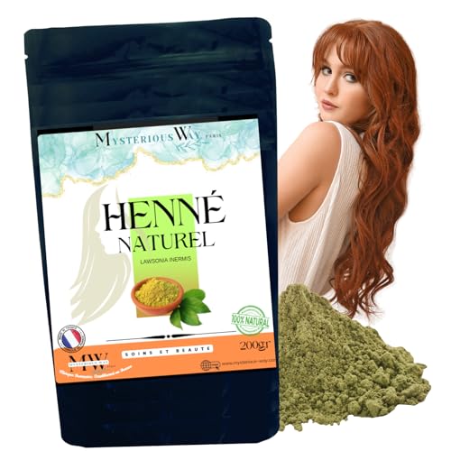 Henna coloración vegetal cabello 200gr en polvo - tinte con reflejo - anti caída - cuidado de brillo antipiojos y caspa | plantas naturales (natural)