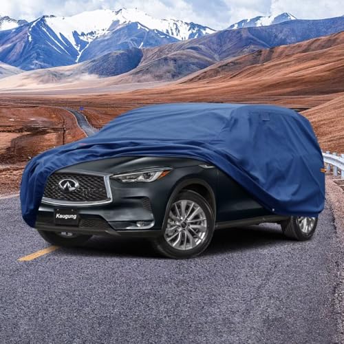 Image of Kaugung Heavy Duty SUV Cover Custom Fit for Infiniti QX50 (2013-2025),SUV Car Cover Waterproof All Weather with Anti-Theft Lock,Sun, Rain, Dust & Snow Protection.(USA Warehouse,Within 3-7 Days)