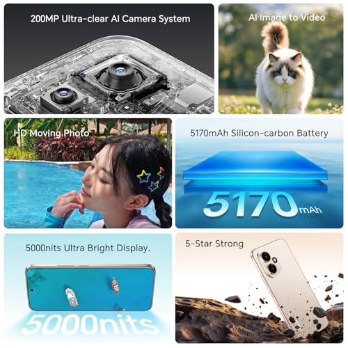 HONOR 400 5G Smartphone 8GO Caméra AI Ultra Claire de 200 Mpixels 6 55" AMOLED Display 120Hz Snapdragon 7 Gen 3 5170mAh IP65 Dual SIM NFC Android 15 sans Chargeur - vue 2