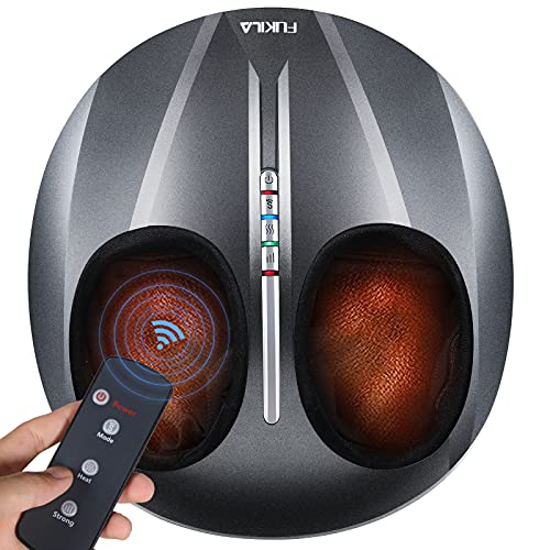 Foot Massager Machine with Soothing Heat and Air Compression,Shiatsu Foot Massage Deep Kneading Therapy, Adjustable Intensity Relax Settings,Feet Massager Relieve Muscle Pain 3 Modes, Remote Control