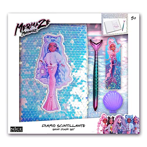Mermaid Mermaze Diary Set journal intime sirène avec stylo et brillant à lèvres 27003