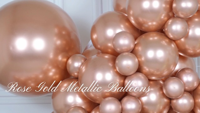 JGA Set 42 Palloncini Decorativi Per Addio Al Nubilato, Oro Rosa E Bianco, Con Coriandoli E Cuori, Decorazione Festa - 5