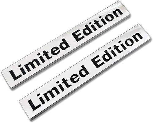 2 calcomanías de metal cromado de edición limitada, emblema de logotipo 3D de alta calidad para maletero trasero de automóvil, calcomanías para