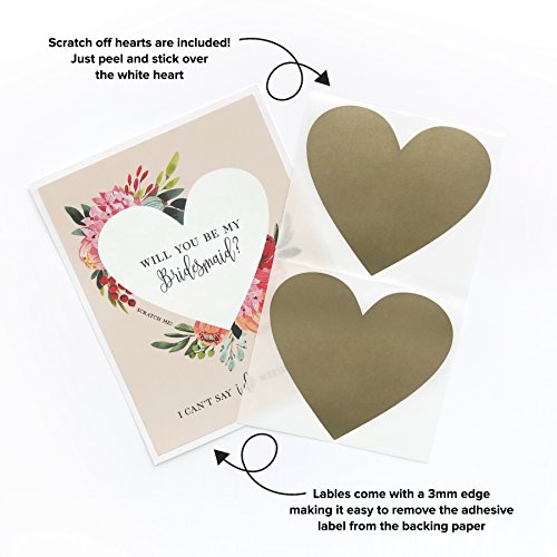 Bliss Collections Will You Be My Bridesmaid Proposal Scratch Off Wine Labels, Set Of 8 Wine Bottle Labels For: Bridesmaid, Maid Of Honor And Attendant, I Can’t Say I Do Without You #TOP4