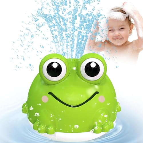 NimblusToy Grenouille Jouet Bain Bébé, Jeux de Bain Enfant Lueur, Induction Automatique Arroseur Jouet pour Le Bains Garçons et Filles pour 1-6Ans