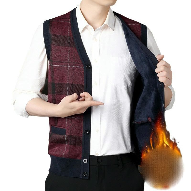 Chaleco de punto para hombre ropa de abrigo otoño invierno 5