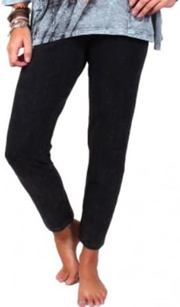 Jess & Jane Pant - Pull On Stretch Leggings by X-Large, Black Mineral Washed