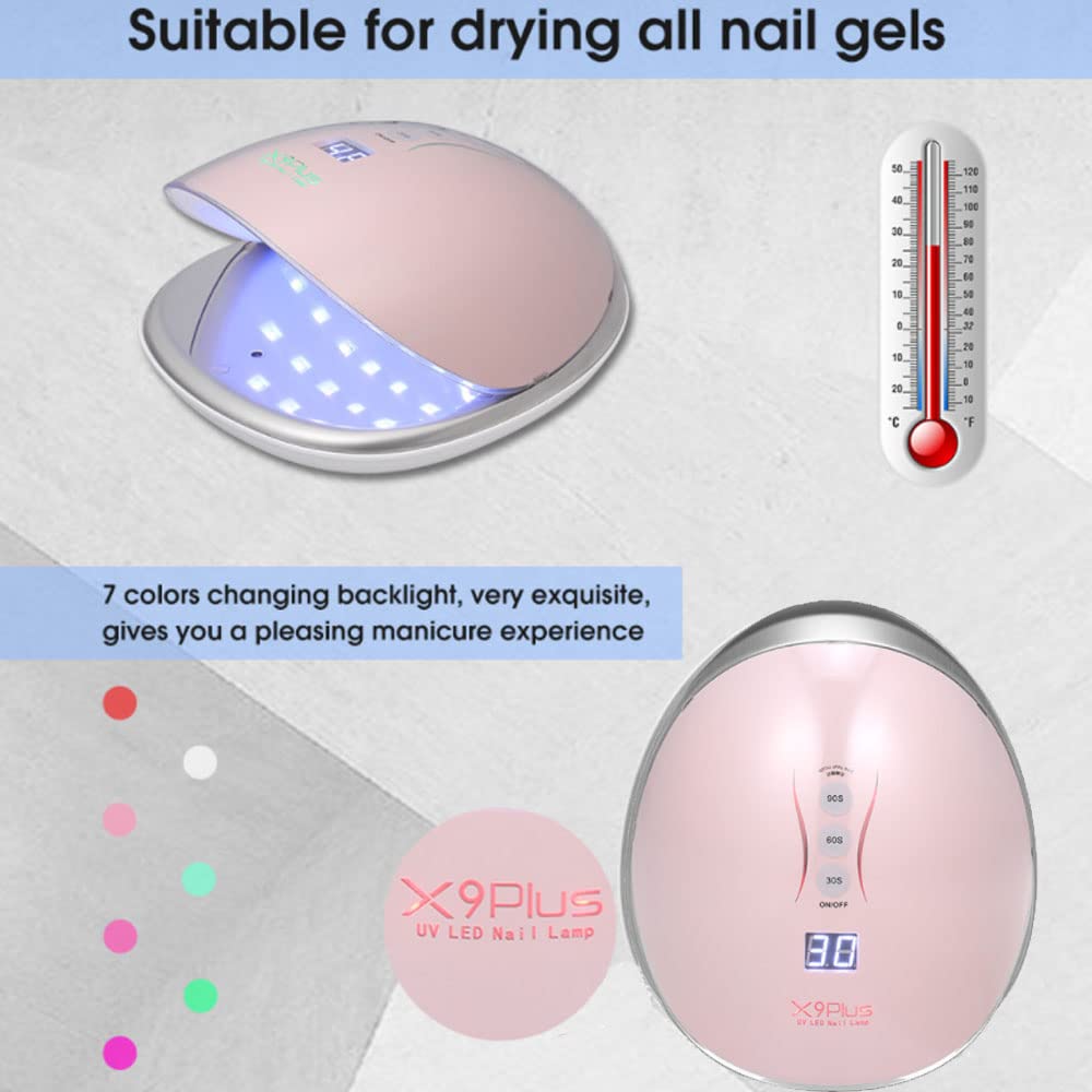 Lampada for Unghie in Gel a LED Senza Fili da 48 W(Pink)
