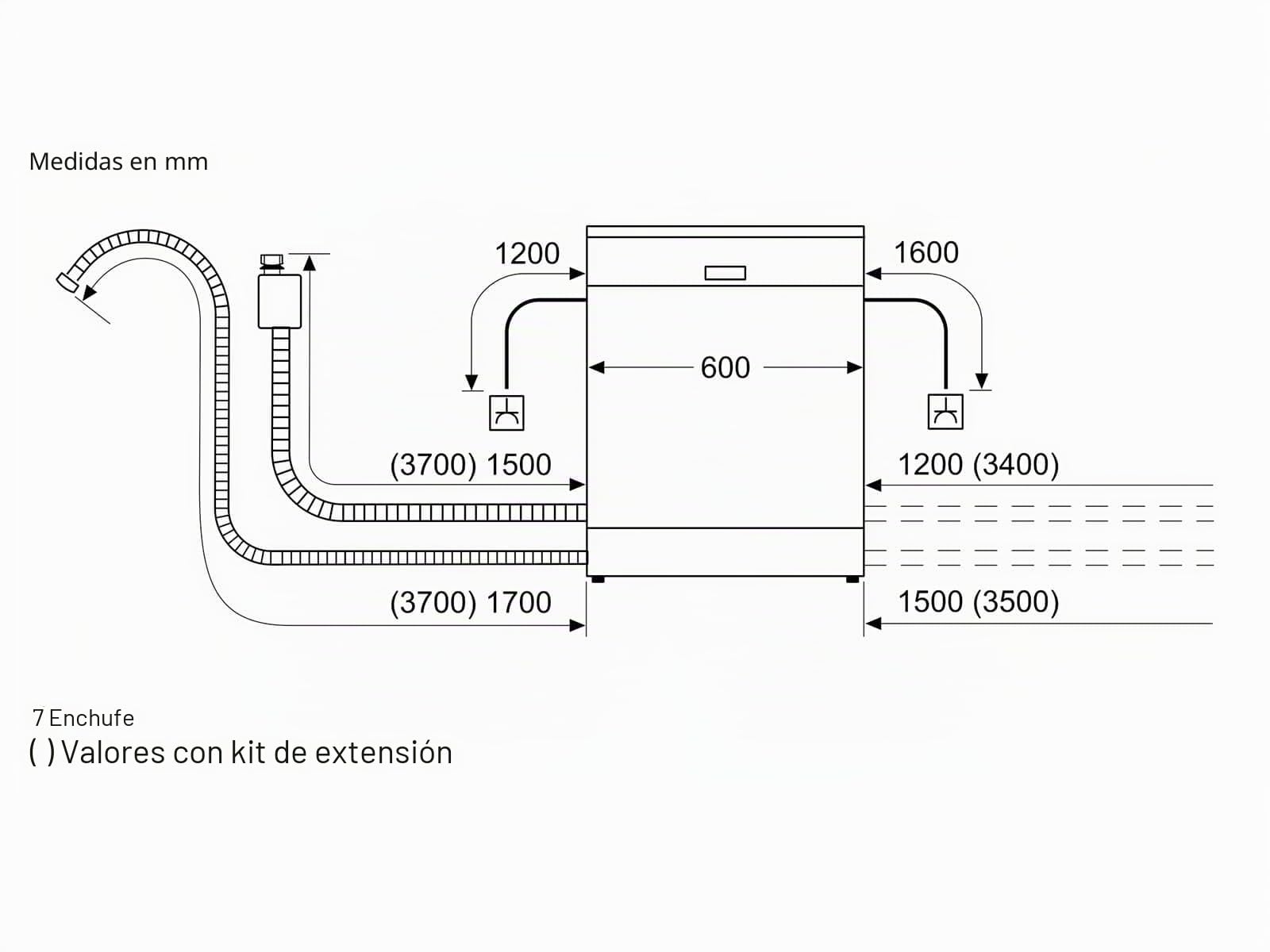 Bosch SMI6ZCS16E, Serie 6, lavavajillas parcialmente integrado, con cajón para cubiertos, 60 cm, programa inteligente, cestas Max Flex, cajón Vario, diseño de rack, Home Connect