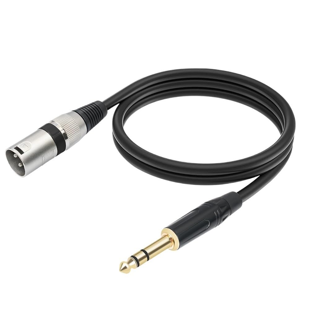 Câble XLR 1/2/3/5/10 m vers XLR 6,35 mm vers XLR mâle 3 broches (300 cm)
