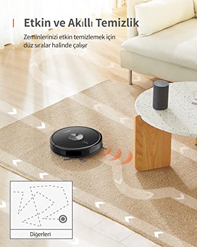 Ultenic D5s Pro Robot Vacuum Cleaner with Mop, 3000Pa Suction, Ultra Carpet Boost Technology, Wi-Fi/Alexa/App Control, Self-Charging Robotic Vacuum for Pet Hair Hard Floor Carpet - Image 4