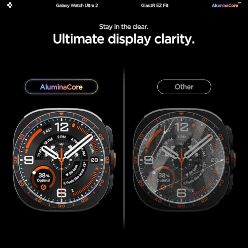 Image of Spigen EZ Fit Tempered Glass for Galaxy Watch Ultra 2 (47mm) [2P]