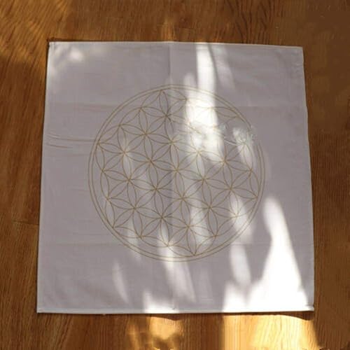 Miniatura 9 de BLESSUME Mantel de tarot de altar cuadrado negro tapiz hexagonal Wicca (negro)