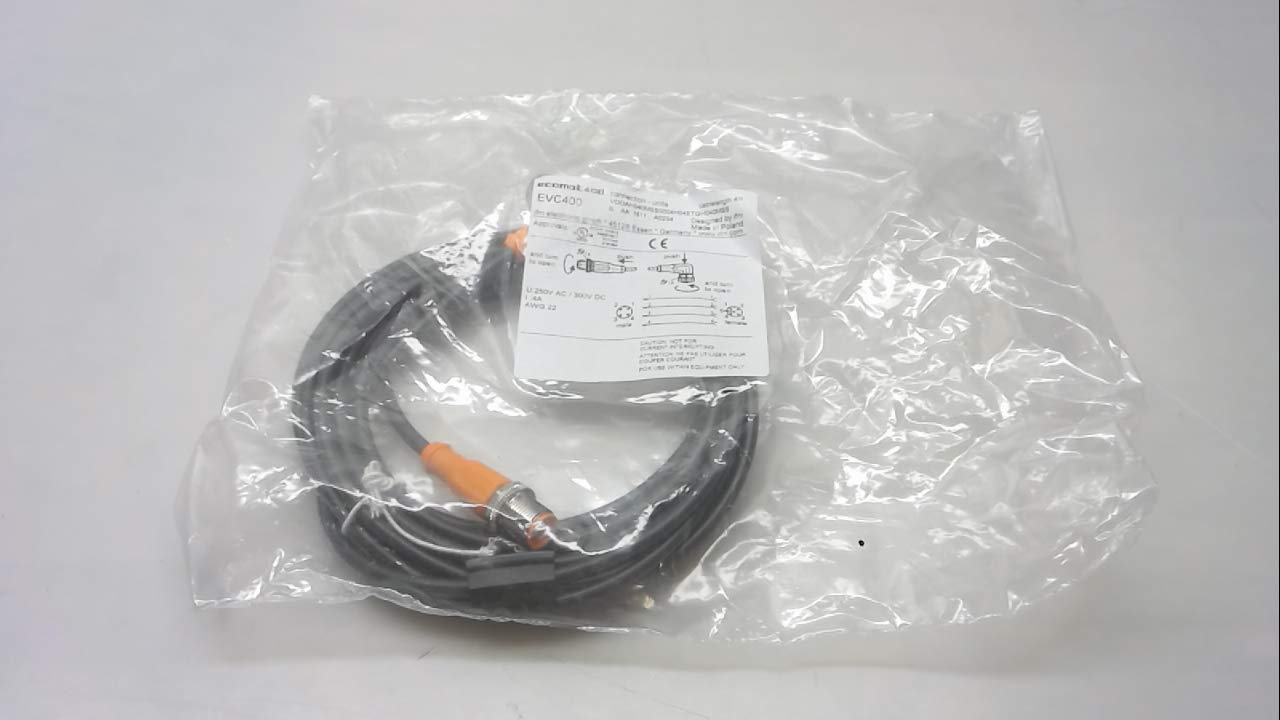 Ifm Evc400, 4 M Connection Cable, 4 Pole Male St/5 Pole Female 90, M12 Evc400