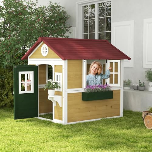 Outsunny US345-027V00BG0131 Playhouse For Kids Outdoor thumb #1
