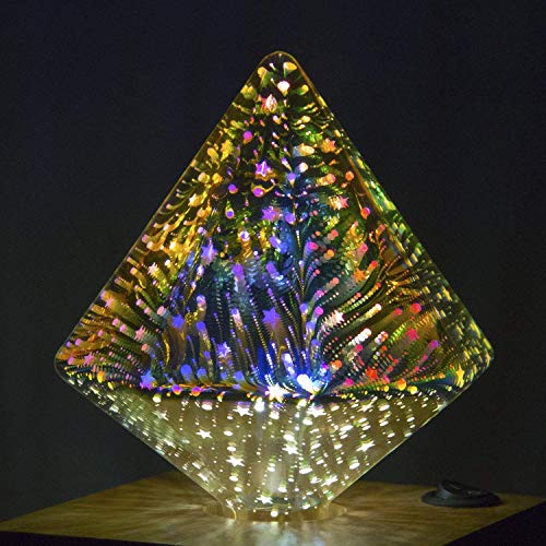 Aokairuisi Filament Fireworks Light Bulb 3D Colorful RGB Decoration LED Bulb 4W Edison Bulb Shape Like Sharp Diamond for Home Christmas Holiday Party (G125Z)