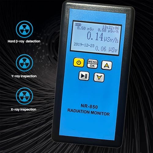 Image of NR-850 Handheld Portable Nuclear Radiation Detector LCD Display Household Radioactive Tester Geiger Counter Detection Sound Vibrations Light Triple Alarm Practical Nuclear Radiation Detector