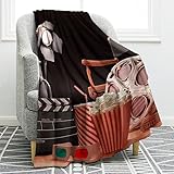 Jekeno Movie Clapboard Gifts Throw Blanket, Theater Home Film Cinema Decor Popcorn Gifts for Women Men Movie Lover Adult Boy Girl Director Acting Gift