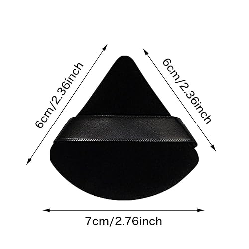 Miniatura 3 de Pimoys 12 piezas de polvo de cara triangular para polvo suelto fijador de polvo, base cosmética, esponja para maquillaje, herramienta de maquillaje