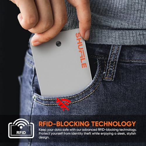 Shuffle Wallet for Men - Innovative Deck-of-Cards Opening Mechanism Wallet with RFID Blocking, Ultim Slim Modular Design to Holds 6-8 Cards, Sleek Money Clip & Aluminum Men Wallet (Polar Ice)4