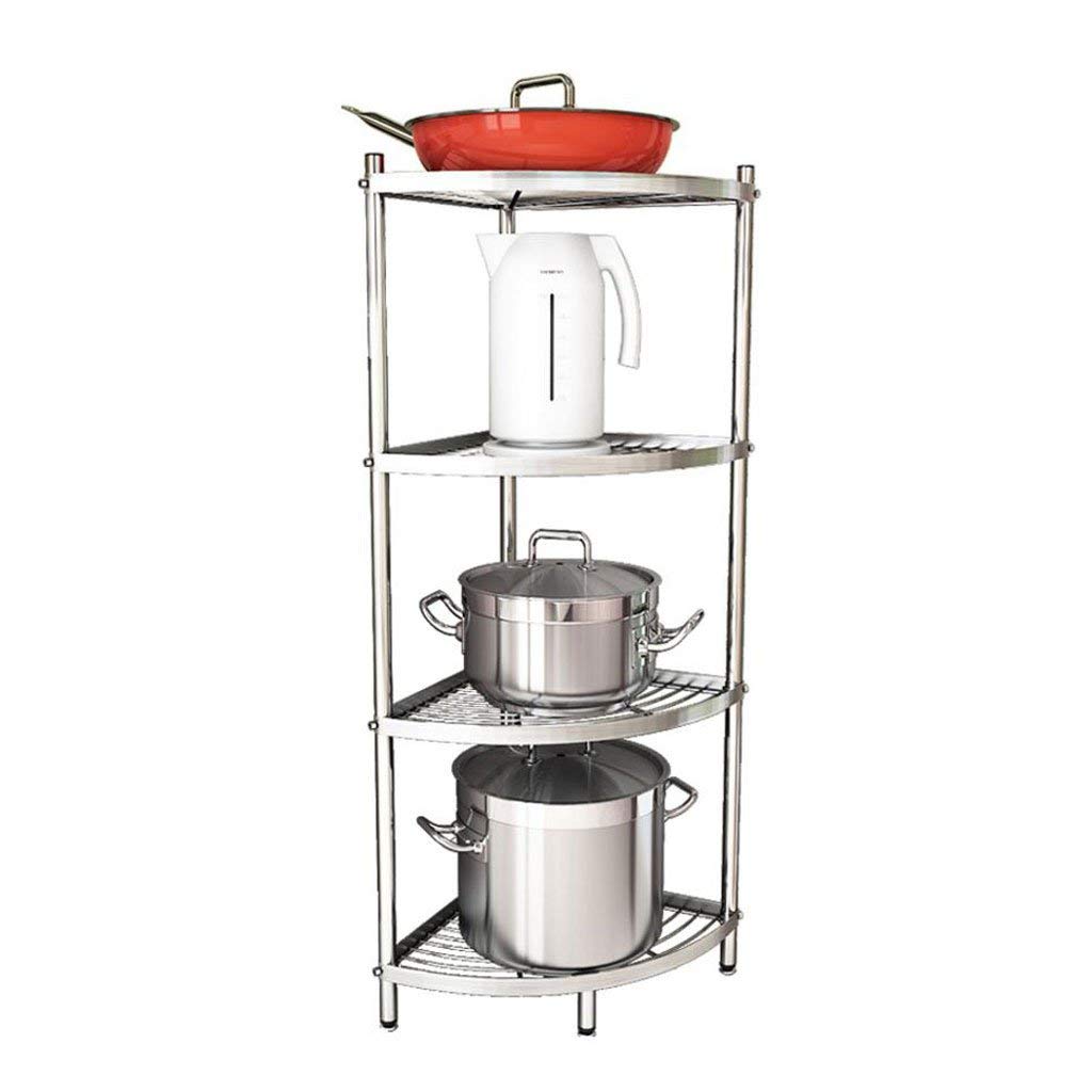 DFGHNBVC Spice Rack Freestanding Spice Racks Kitchen Rack Stainless Steel Multi-Layer Rack Kitchen Storage Rack Storage Rack 4-Layer