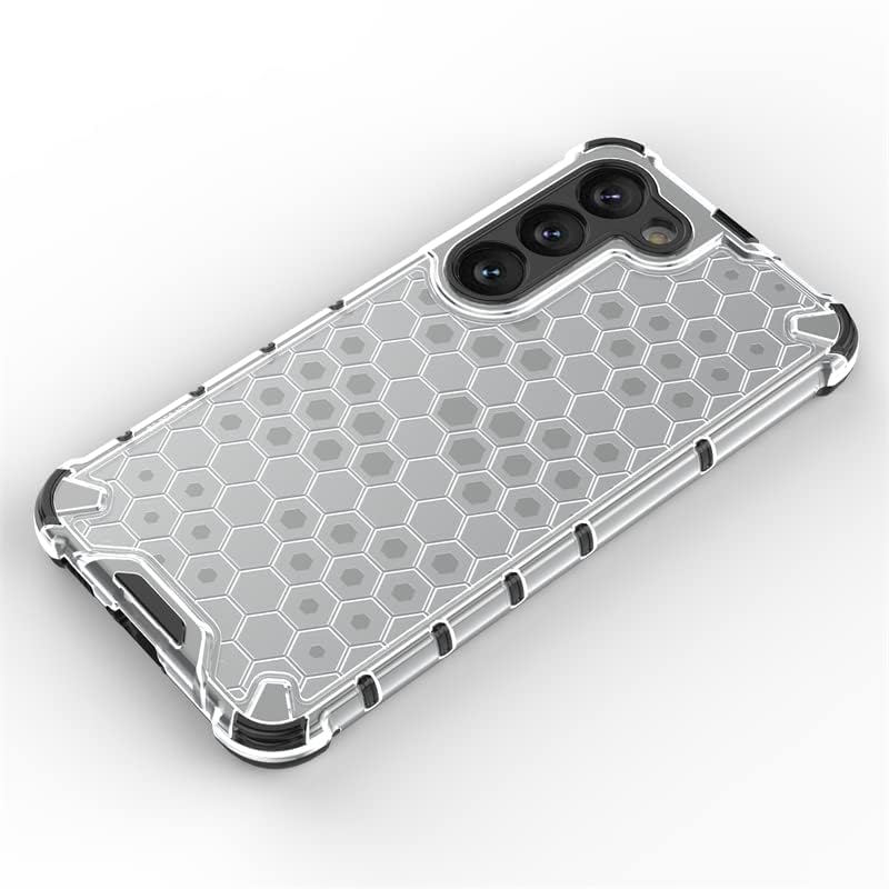 Image of Lustree TPU Honey Comb Armor Shock Proof Back Cover for for Samsung Galaxy S23 (Transparent)